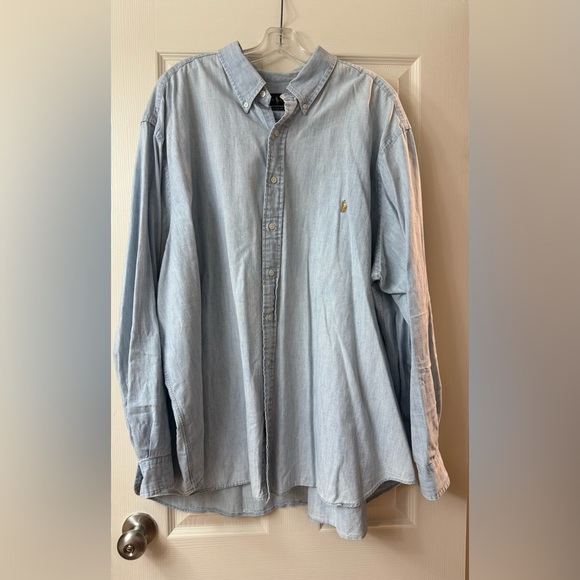 Ralph Lauren Other - Ralph Lauren Light Blue Chambray Casual Button Down Shirt 3XB
